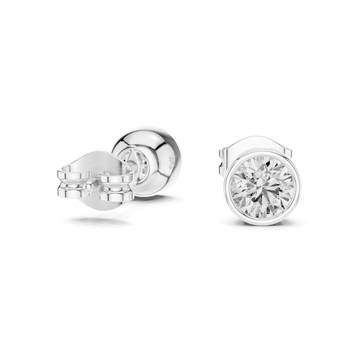 Lumina Studs — 0.50ct pair · 18K white gold